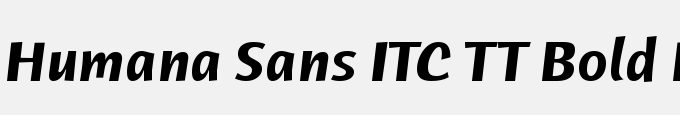 Humana Sans ITC TT Bold Italic